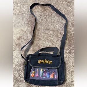 Vintage Harry Potter Denim Potion Bottles Design Crossbody Bag